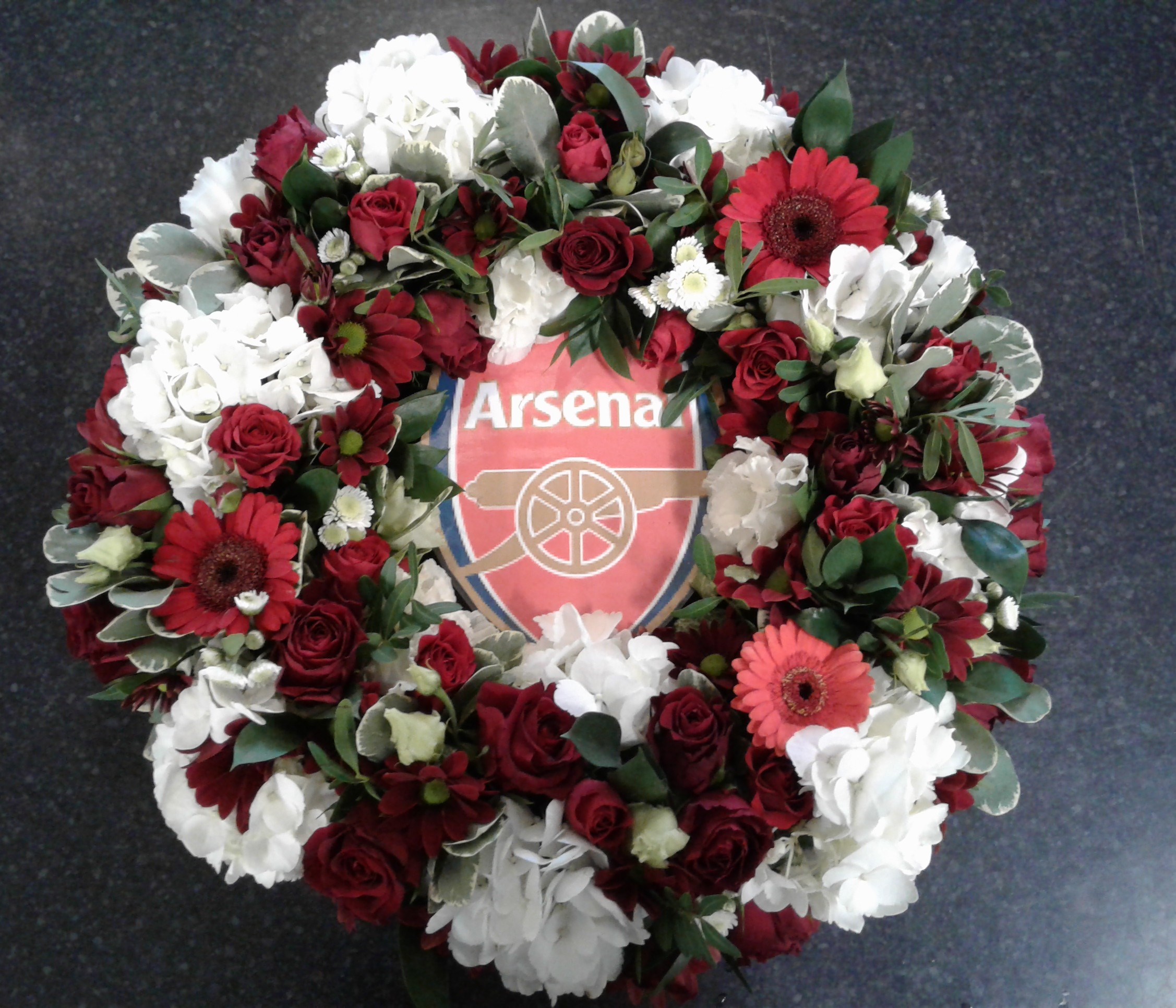 Mixed Flower Logo Wreath